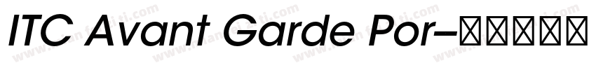ITC Avant Garde Por-字体转换